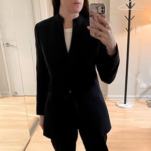 Armani navy textured blazer
